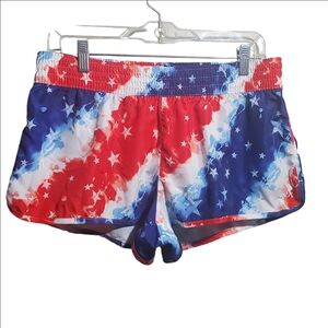 OP Red, White, and Blue Star Athletic Shorts Size LG -- EUC